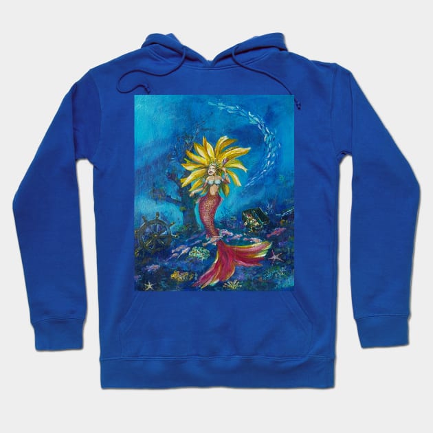 Mermaid Treasure Hoodie by CoryAcornArt